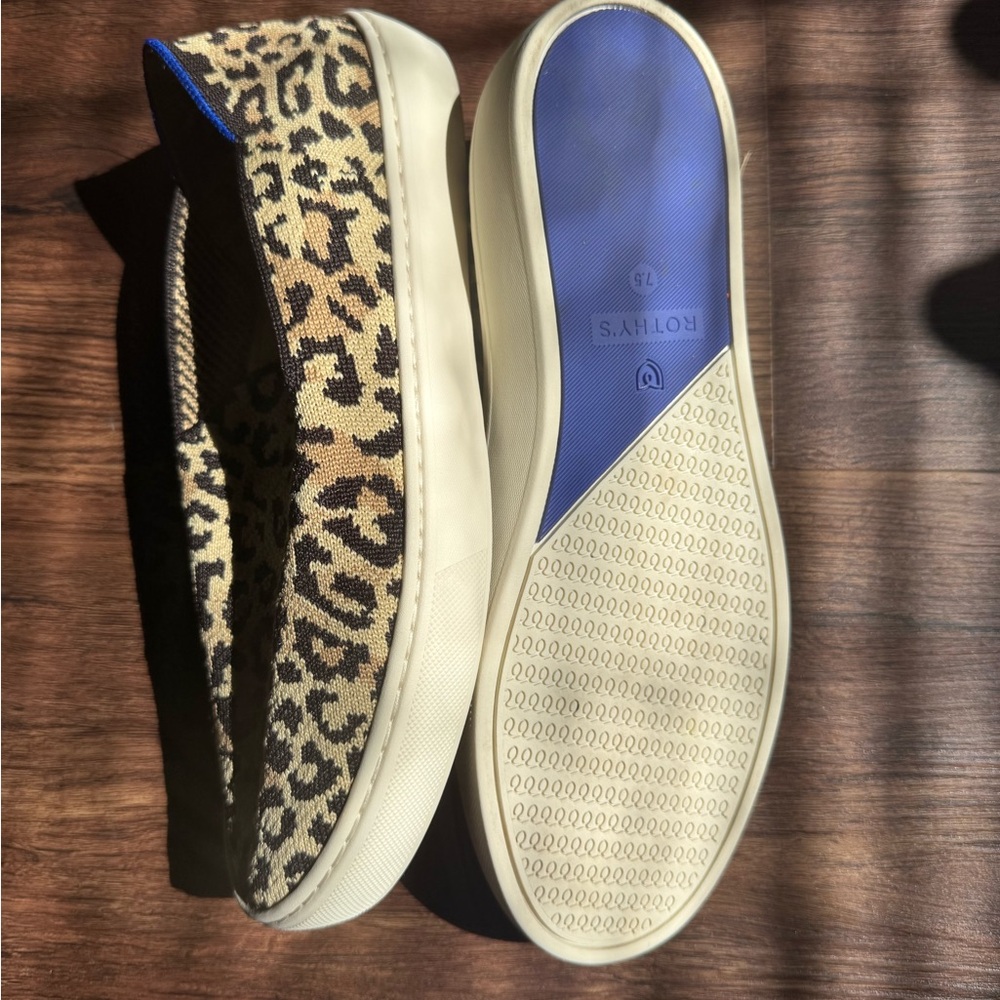 Rothy's Leopard Print Slip-On Sneakers - Picture 4 of 5